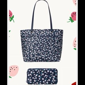 Kate Spade Jae Fleurette Large Tote and Wallet Set